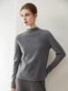 Women's 100% Pure Cashmere Rolled Hem Sweater, Half-High Neck, Autumn/Winter Knit Base Layer