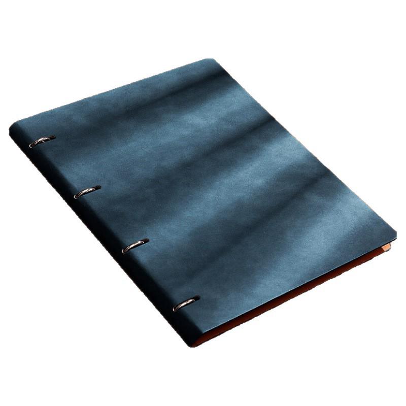 A4 Loose-Leaf Business Notebook with Detachable B5 Leather Cover – Large, Customizable Adult Diary