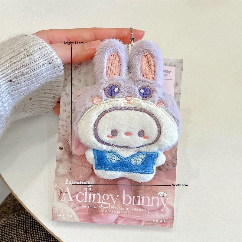 Cute Cartoon Zootopia Dress Up Animal Plush Keychain Kawaii Stuffed Doll Backpack Pendant Decorative Car Key Chains Accessories