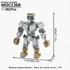 MOOXI Película Juego Robot Mecha Tanque Modelo Ladrillos MOC Creativo DIY Bloques de Construcción Ensamblados Compatibles Con Juguetes de Colección de Figuras