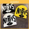 Blocked Color Fashion Letter Pattern Neutral Casual Warm Knitted Hat For Winter