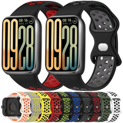 Weiches Silikonarmband für Xiaomi Mi Band 8 Pro/9 Pro Sportliches atmungsaktives Armband für Redmi Watch 6 5 4 Armband Zubehör