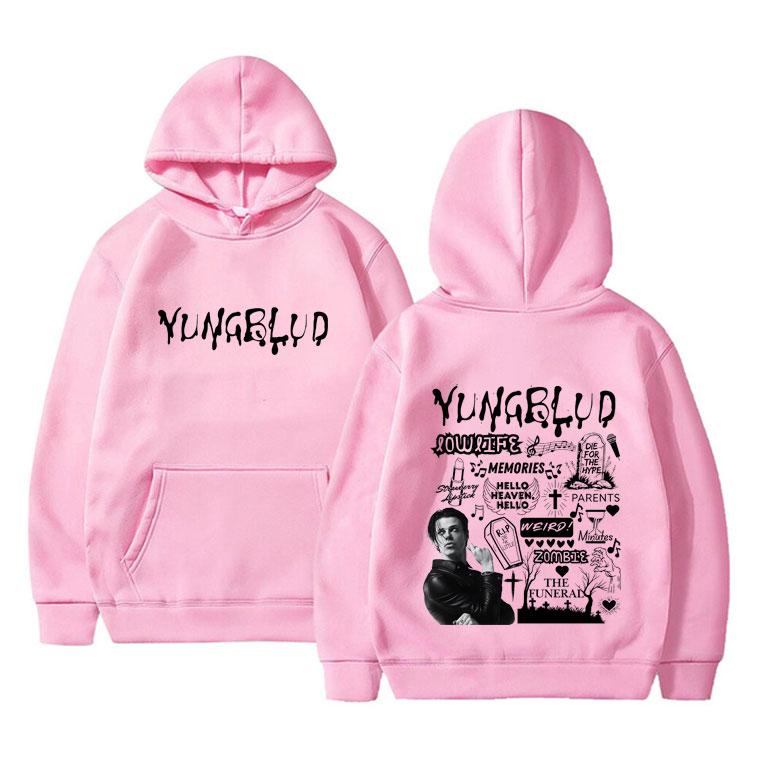 Felpa con cappuccio grafica album musicale Yungblud Rocker Uomo Donna Moda Retrò Streetwear Rock Unisex Oversize Felpe con cappuccio
