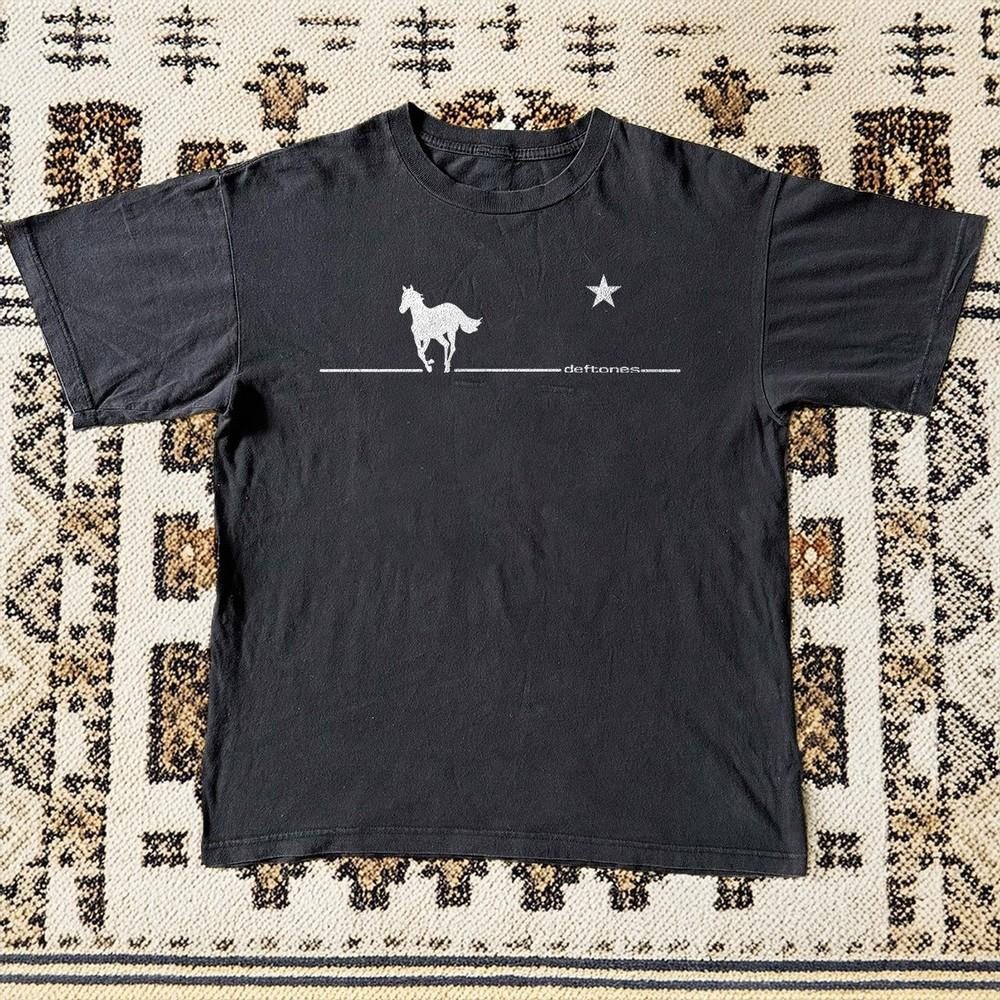 NEW Deftones White Pony Album Graphic Tee  Rock Band Black Cotton Shirt Unisex T-Shirt XL