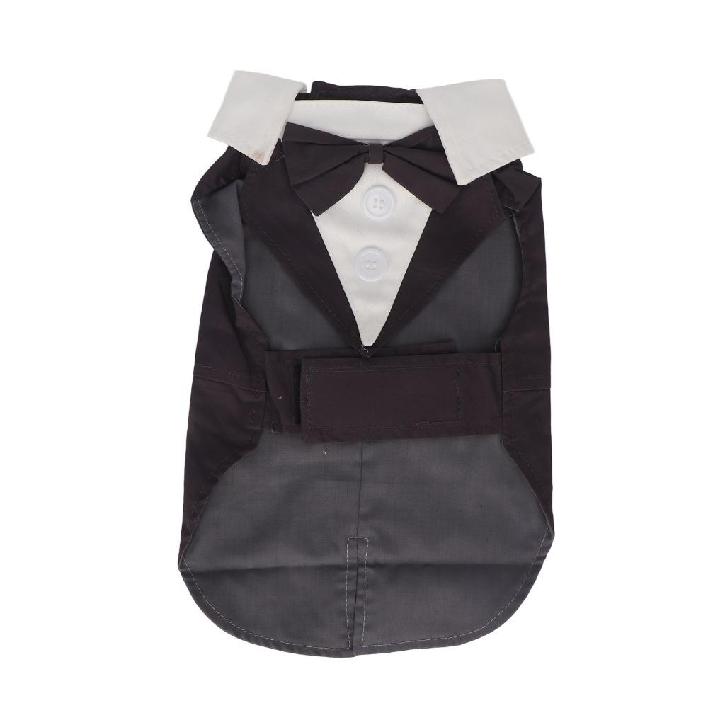 Detachable Bow Tie Dog Tuxedo Outfit Smooth Suit Fabric Cat Formal Costume Dog Formal Occasion