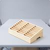 Holz-Organizer mit 24 Fächern | Platzsparendes, flaches Design, Schreibtisch-Ablagefächer,
