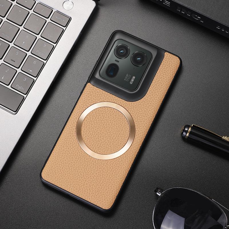Pro Motorola Moto edge 50 Ultra Pouzdro Luxusní PU Magnetické Bezdrátové Nabíjení Ochranný Zadní Kryt Pro Moto edge 50 Pro Fusion Shell