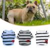 Pet Vest Stripe Pattern Dress-Up Breathable Pullover Type Comfy Dog Clothes for Home Wear