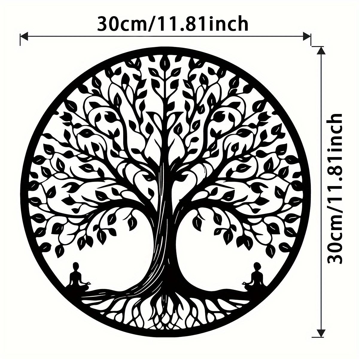[Nature Tree] 1pc Metal Retro Iron Tree of Life Wall Art 1pc, Metal Laser Cut Line Art, Nature-Inspired Home Decor