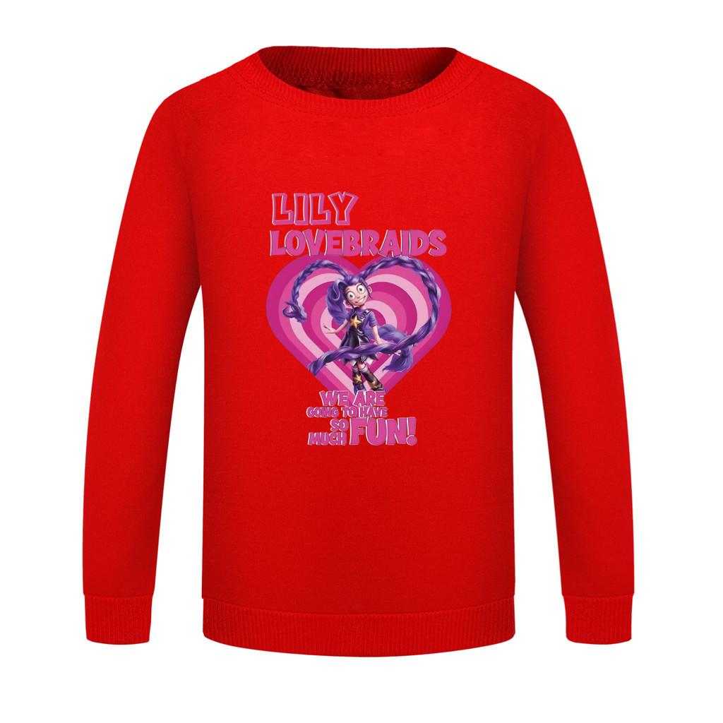 5580 Kids Girls Lily Lovebraids Printed Long Sleeves Sweatshirt