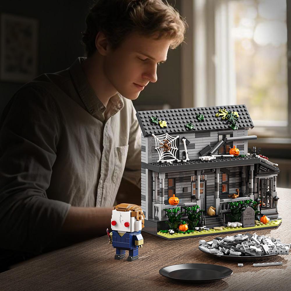 Non-Toxic Horror Movie Halloween- Figure & House Building Blocks Kitscollectible Decoration Building Toycreative Building Toy780 Pcs