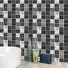 Adesivo per piastrelle scozzese nero Cucina Backsplash Bagno a prova di olio Impermeabile Decorazioni per la casa Decalcomanie da muro Peel Stick Art Mural