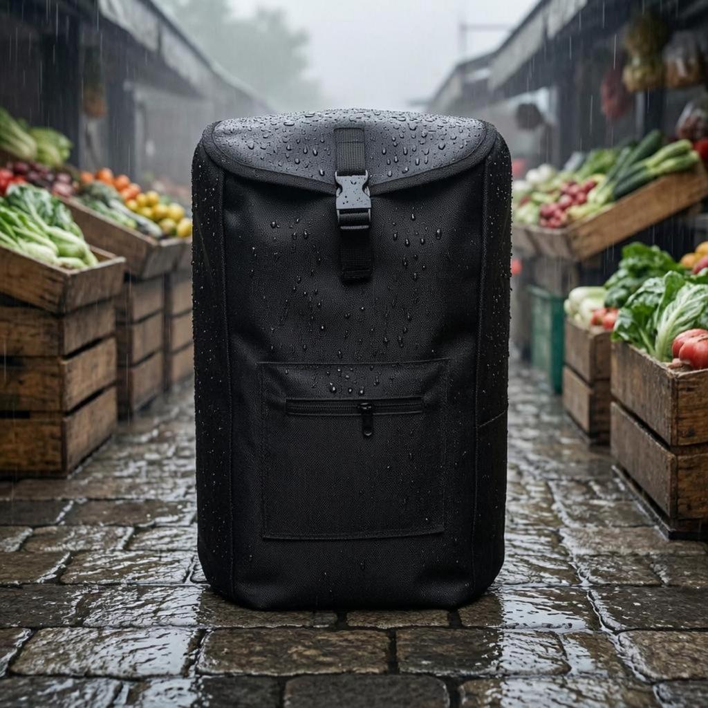 StairClimbing Trolley Bag Black Shopping Carrier Rectangular