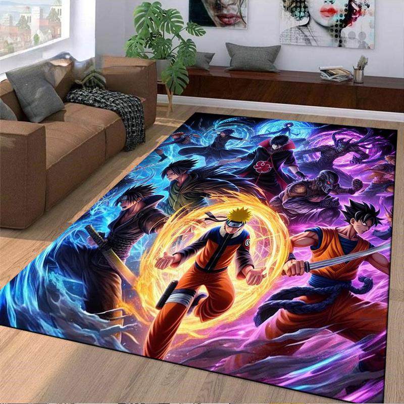 Anime Ninja Designed Floor Mat, Suitable As a Non-slip Mat for the Living Room or Bedroom Sofa