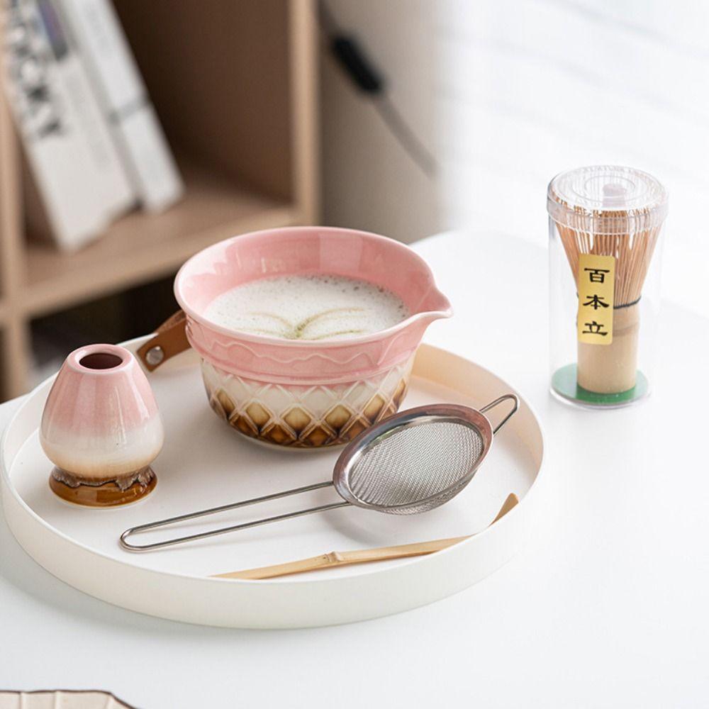 2/5/8PCS Gradient Color Matcha Bowl Ice Cream Matcha Making Kit New Japanese Tea Set Tea Lovers