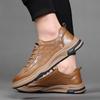 Fashion Retro Cowhide Platform Board Shoes for Men Designer Soft-soled Casual Men's Sneakers Fashion Leather Sports Zapatos De Hombre