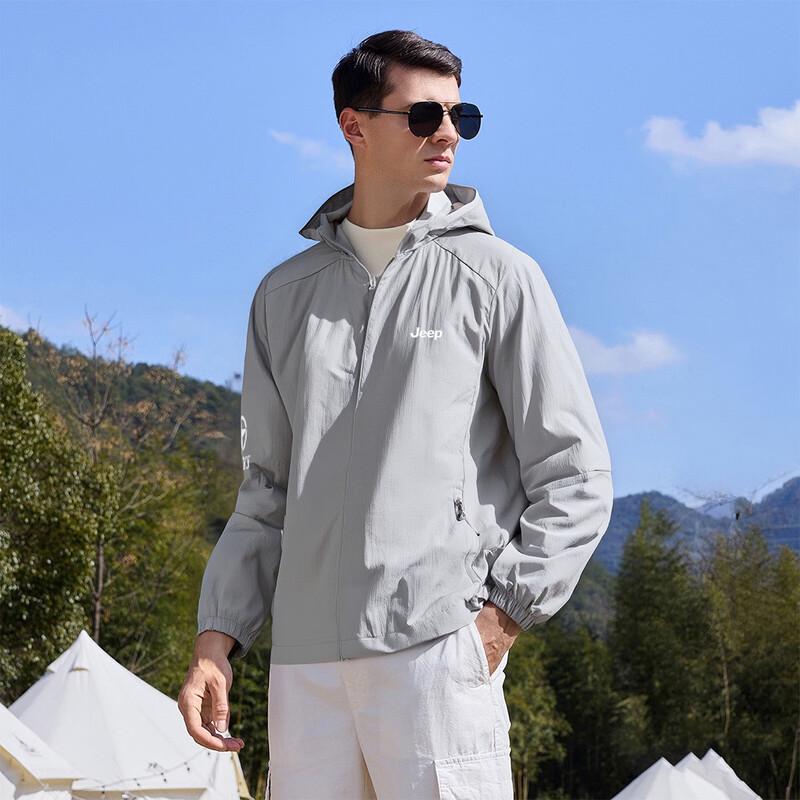 JEEP Men's Summer UV Protection Hooded Outdoor Jacket