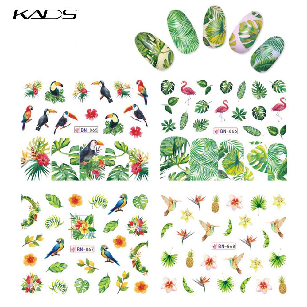 kads 12 Designs Water Transfer Decals Nail Art Stickers Flowers Nail Wraps Sticker Manicure Water Decal Sticker for Nails Tips