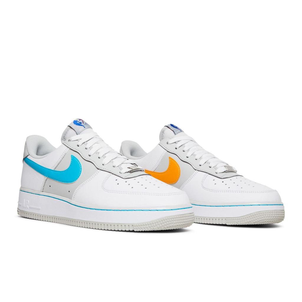 Nike Air Force 1 '07 LV8 '75th Anniversary - Spurs' (Unisex) White / Grey / Sundial / Turquoise Blue Skateboard Shoes DC8874 100