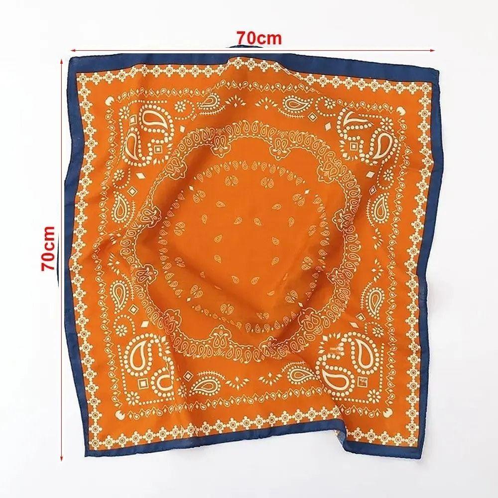 Polyester Head Scarf Retro Neck Scarf Fashion Square Scarf  Decor