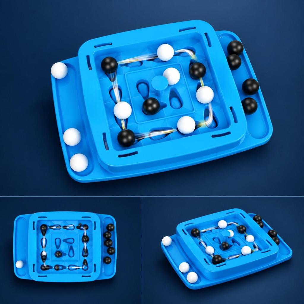 Rotating Fourin1Row Game Board TwoPlayer Set FamilyFriendly for Families, Adults,