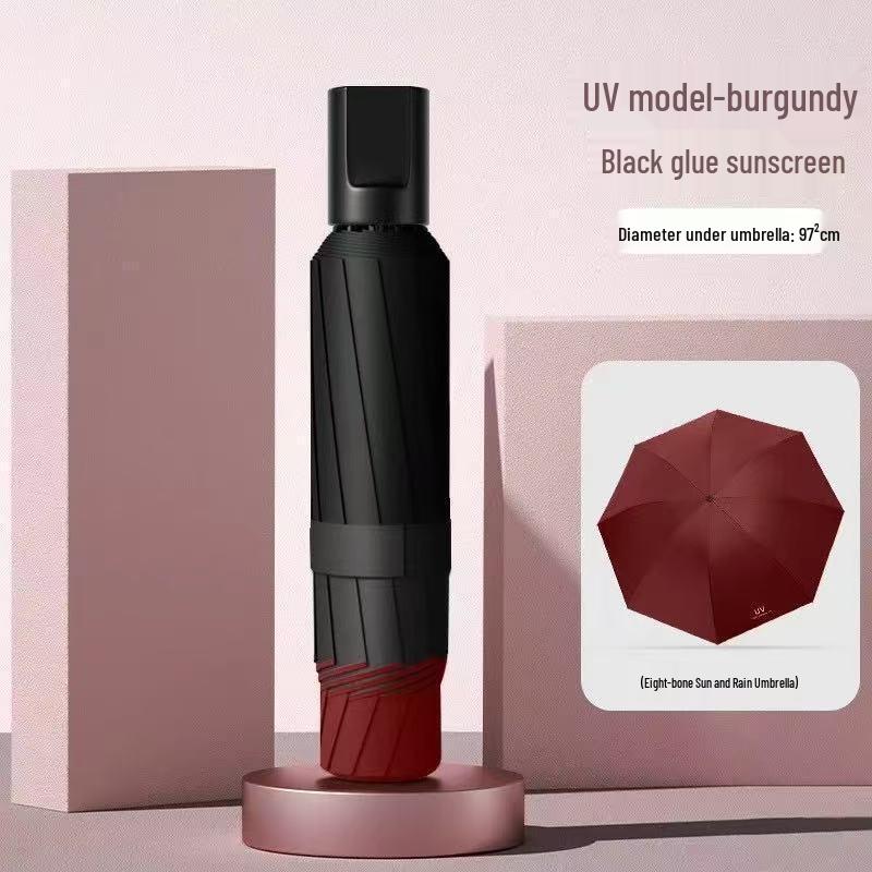 Портативный Ультралегкий УФ Черный Клей Солнцезащитный Зонт - Складной Дождь или Солнце Подарок Солнцезащитный Козырек