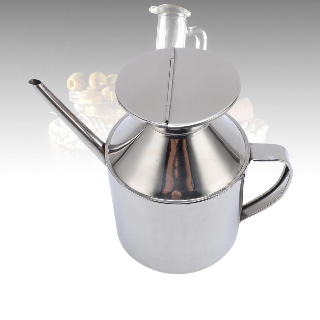 Olive Oil Dispenser Can Stainless Steel   Spout  Proof Easy To Clean   Pouring for Vinegar Soy Sauce