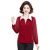 2025 Spring Thin Knit Cardigan for Middle-Aged Women - Long-Sleeved Temperament Top