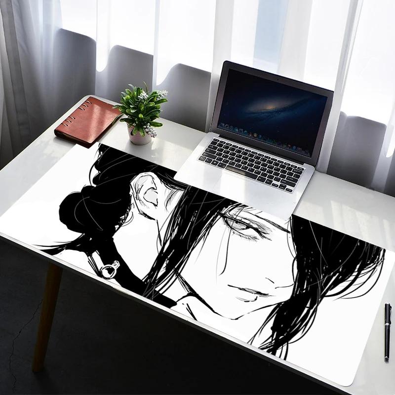 Deskmat Mouse Pad 900x400 XXL Mousepad Back and White Girl Laptop Desk Decor Extended Mouse Pad Keyboard Mat Oversize Desk Pad