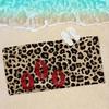 Wild Leopard Lip Print Beach Towel Single Sided 2D Print Trendy Quick Dry Towel Home Bathroom Pool Beach Vibe Decor Travel Towel
