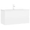 Meuble sous vasque - MAISON EXCLUSIVE - Modèle standard - Lavabo céramique intégré - Tiroir de rangement - Robinet inclus
