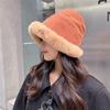 Damen Winter Bucket Hat Kunstpelz Warme Fischerhut Plus Samt Weicher Panamahut Dame Outdoor Plüsch Sonnenhut