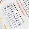 Student Message Checklist Memo Plastic Board Children's Self-discipline Punch Card Chore Chart