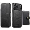 iPhone17PM Flip Case with Card Slot, Magnetic Snap, Wireless Charging Stand, S25U Leather