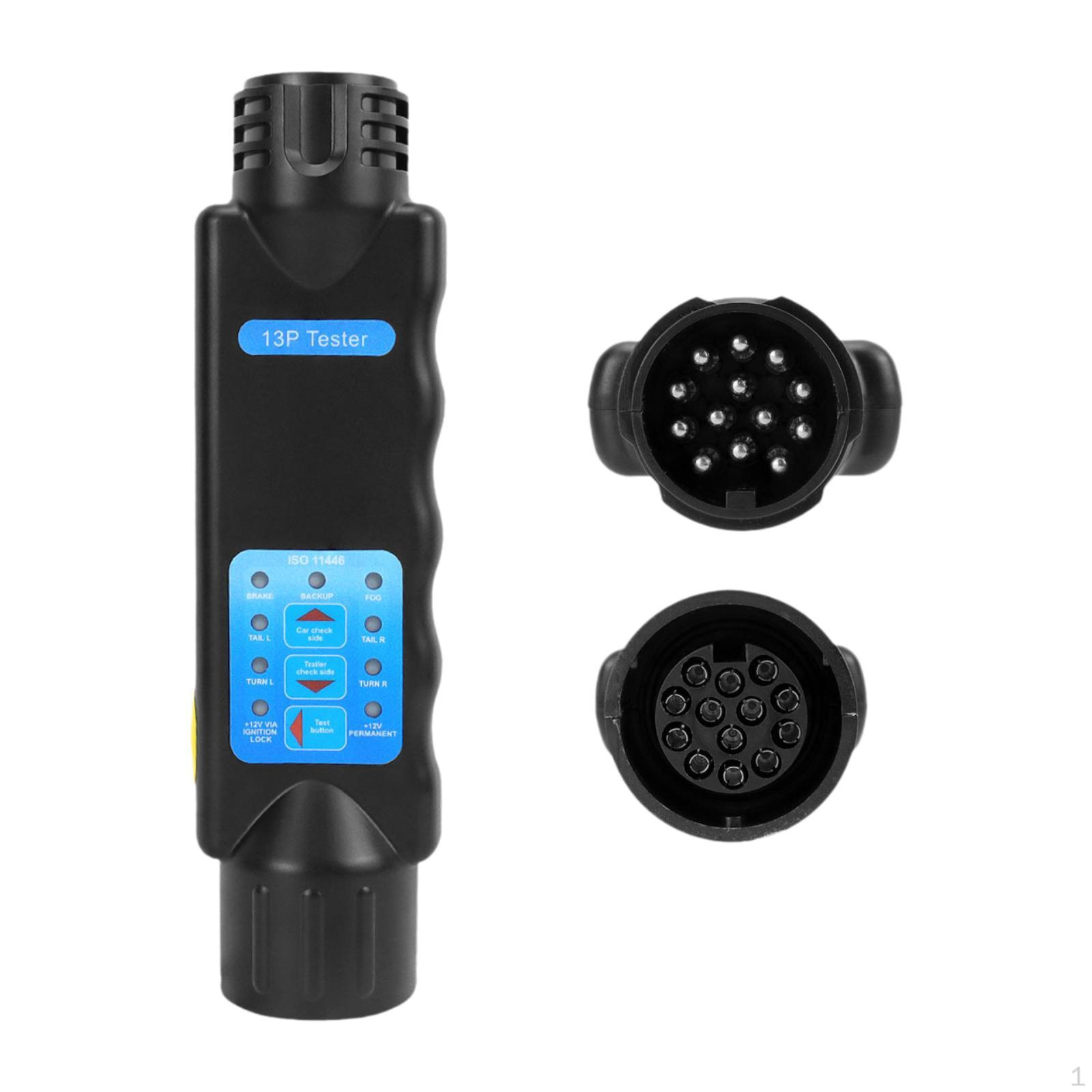 

13 Pin Trailer Socket Tester, 12V Light Tester for , RV, Truck & Tractor
