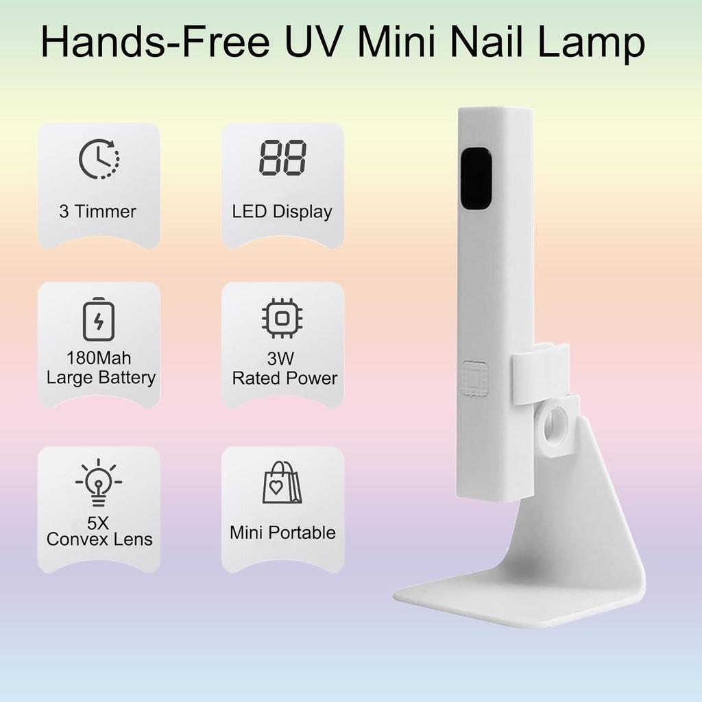 Handheld Mini Nail Lamp UV LED Nail Light For Curing All Gel Polish USB Rechargeable Quick Dry Manicure Machine Nails Art tool
