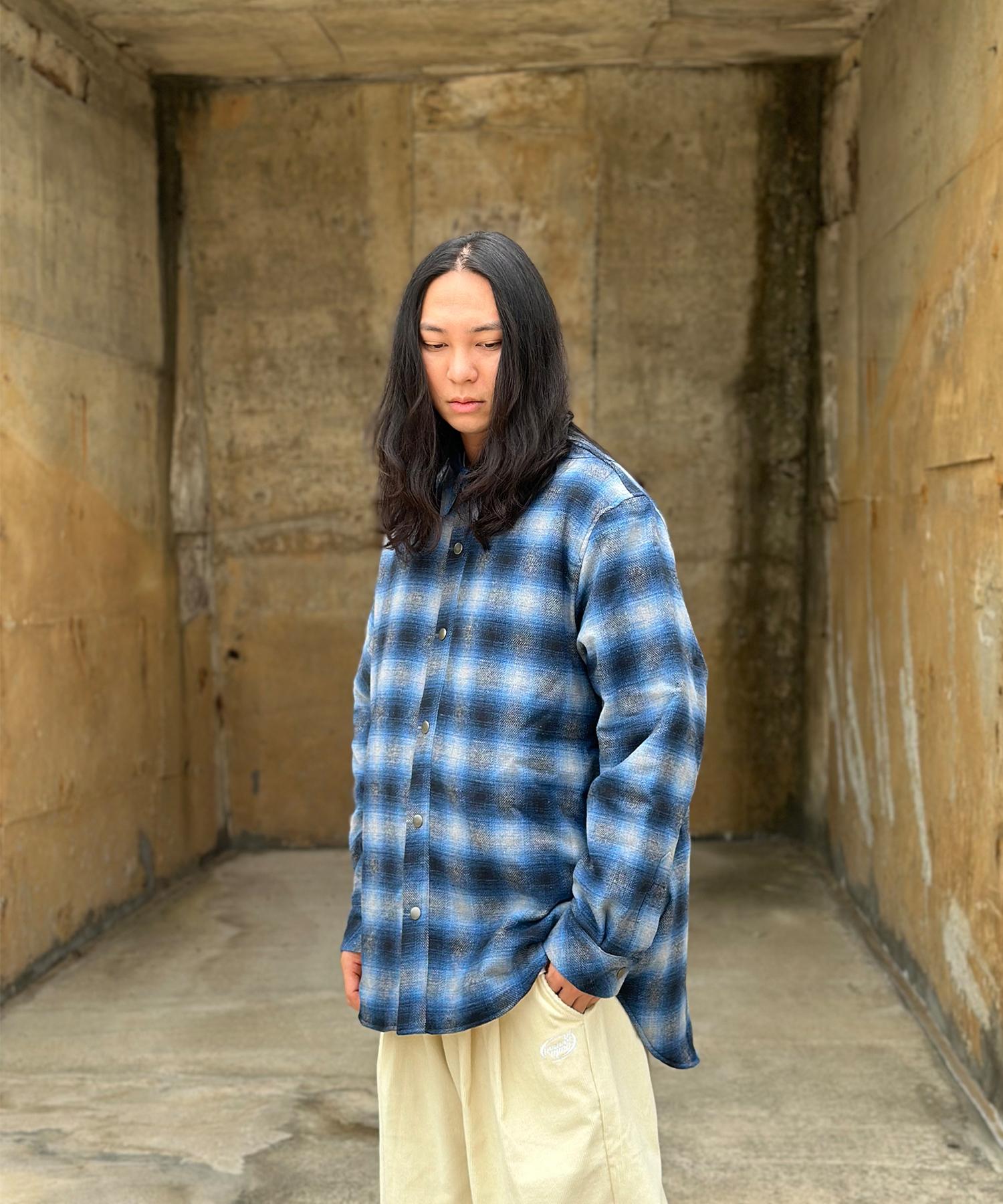 Peace Of Mind Convertible Check Hoodie (Blue) Blue/Free