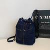 Multifunctional Denim Bag Women's Large Capacity Crossbody Bag Shoulder Class Commuter Backpack