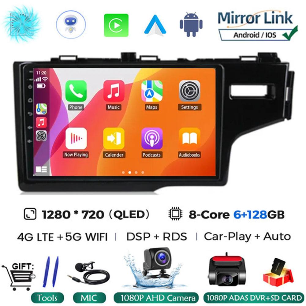 9'' Android 14 Car Radio for Honda Fit Jazz 2013 2014 2016 2018 GPS Navigation Stereo Multimedia Video Player Screen Head Unit