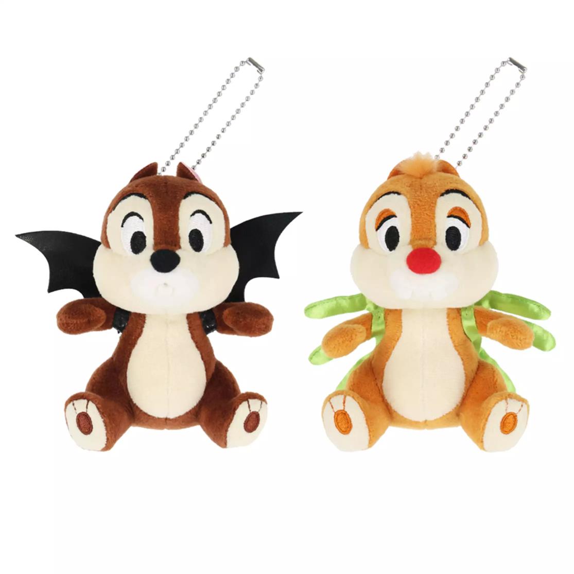 

Disney Chip and Dale Plush Badge 2 Set Bat and spider Disney Halloween Japan NEW