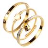High-quality Gold-plated Jewelry Gift Diamond Hanging Small Lock Heart-shaped Accessories Stainless Steel Bracelet Women