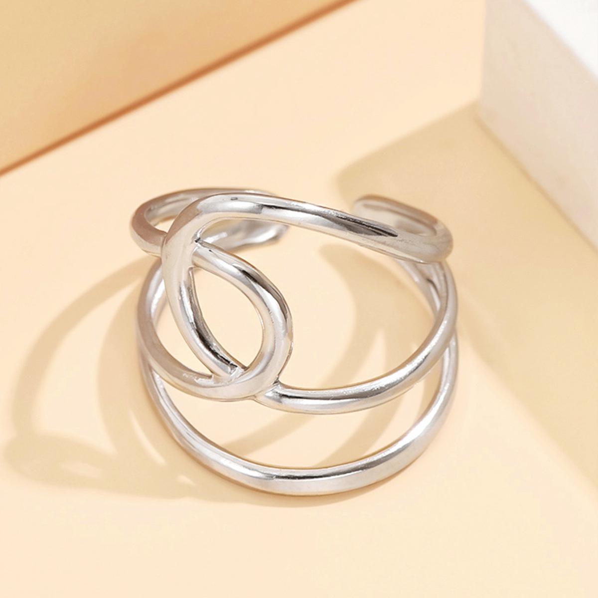 Chic Geometric Stainless Steel Open Ring for Women