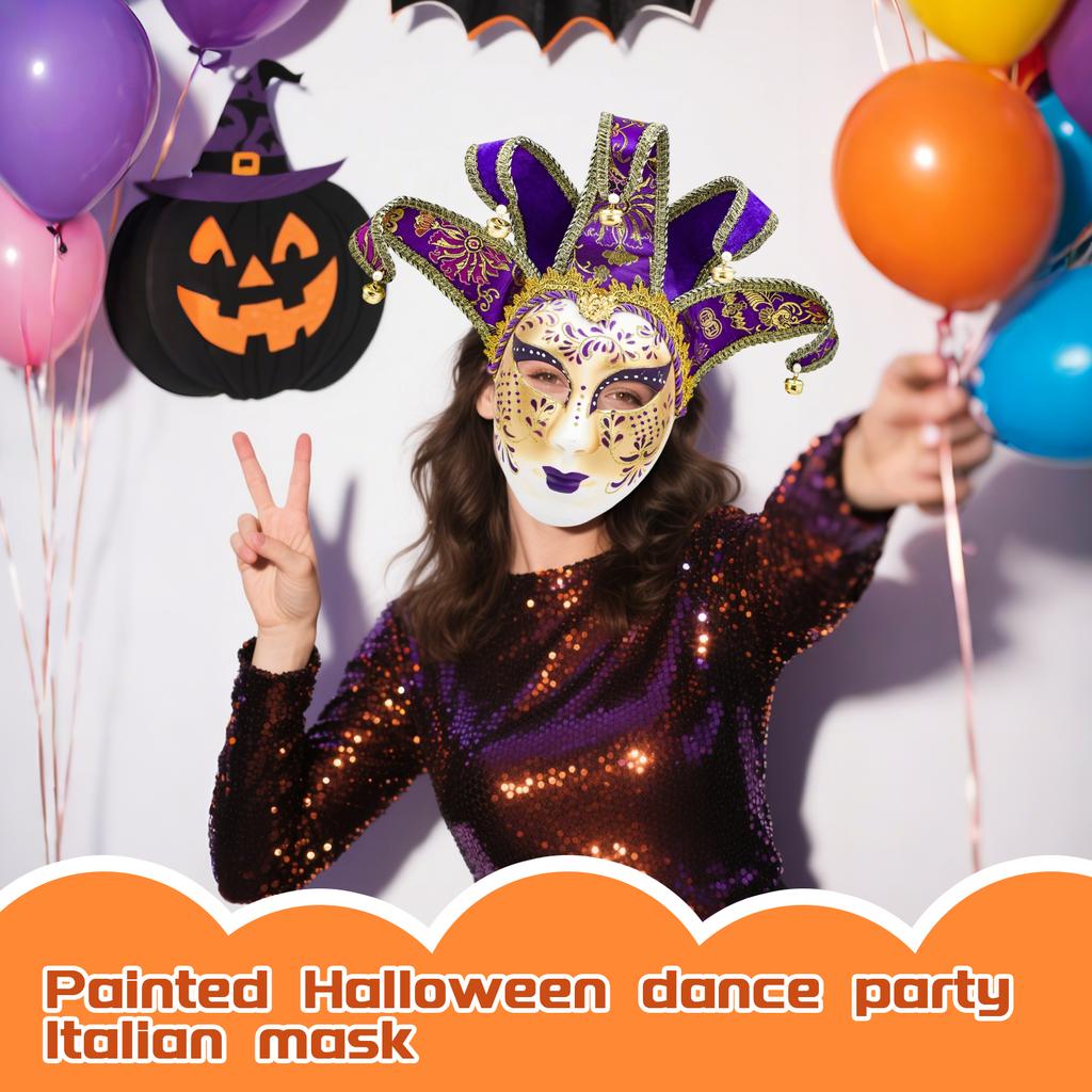 Malovaná Halloweenská Párty Koule Italská Maska Špičková Benátská Dámská Představení Maska