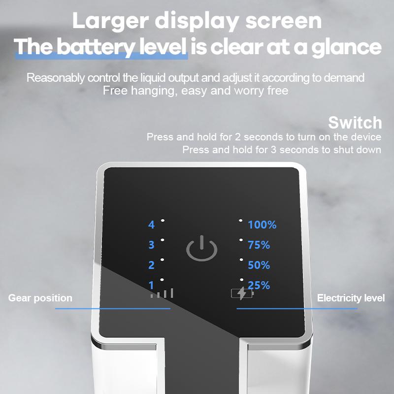 380ML/12.8OZ Touchless Wall Mounted Automatic Senor Soap Dispenser 4 Levels Adjustable Hand Sanitizer Pump Dish Washing Machine