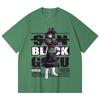 230 Gsm 100% Cotton Dragon Ball V16 Black Goku Print Unisex Heavy Cotton T Shirt