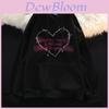 Streetwear Hoodie For Women With Letter Print Polyester Long Sleeve Casual Sweater