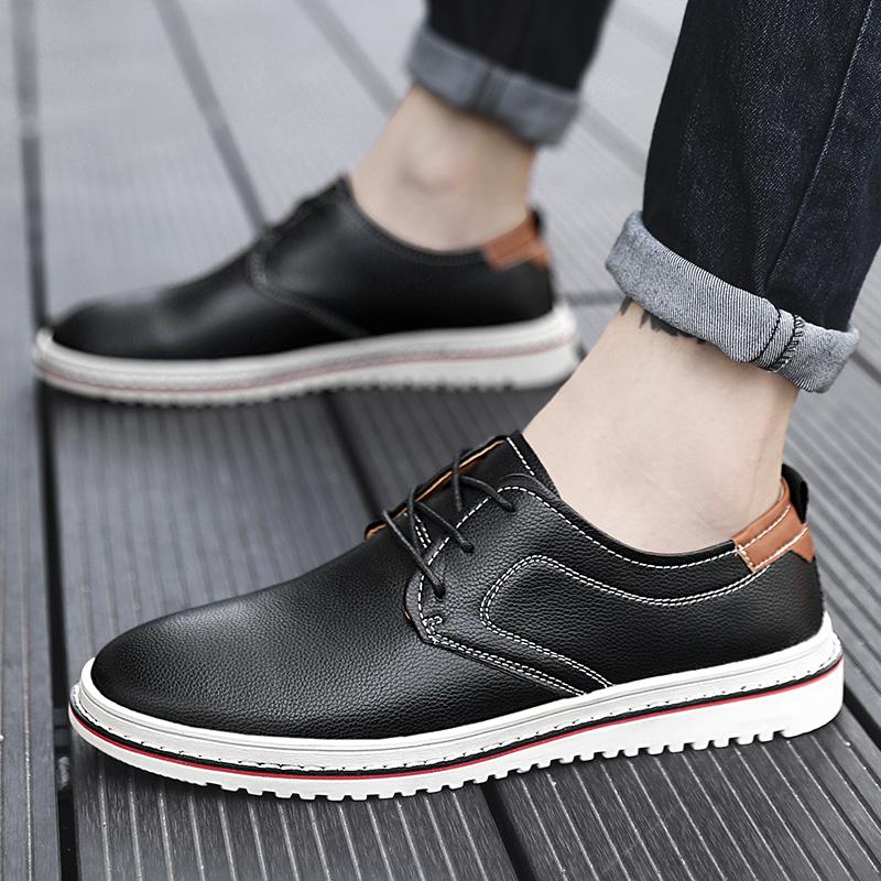 Men's Handmade Casual Leather Shoes Derbies Flats Dress Shoes