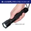 ELPA DOP-EP560 LED Flashlight, Waterproof, 650 Lumens, with Hand Strap, Battery Operated, Battery Level Indicator, Silver