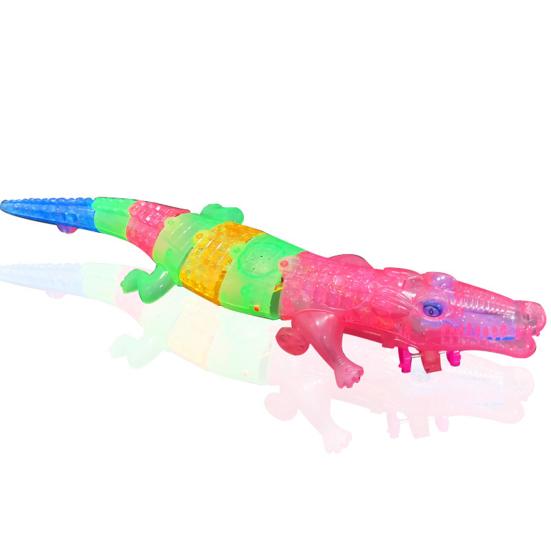Portable Crocodile Toy Educational Musical Electric LED Luminous Animal Model Toy for Kids