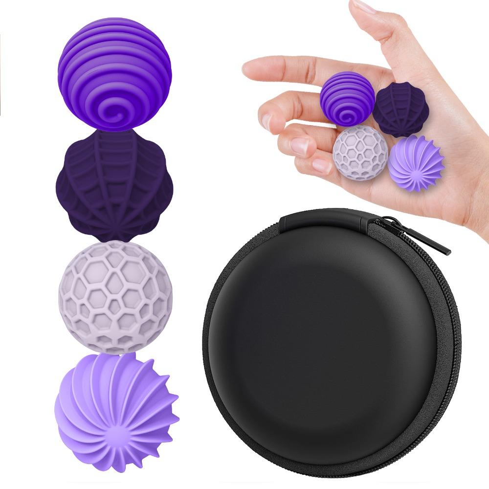 4Pcs Attraction Textures Magnetic Fidget Balls Silent Stress Relief Balls  Toys for Calming Stress